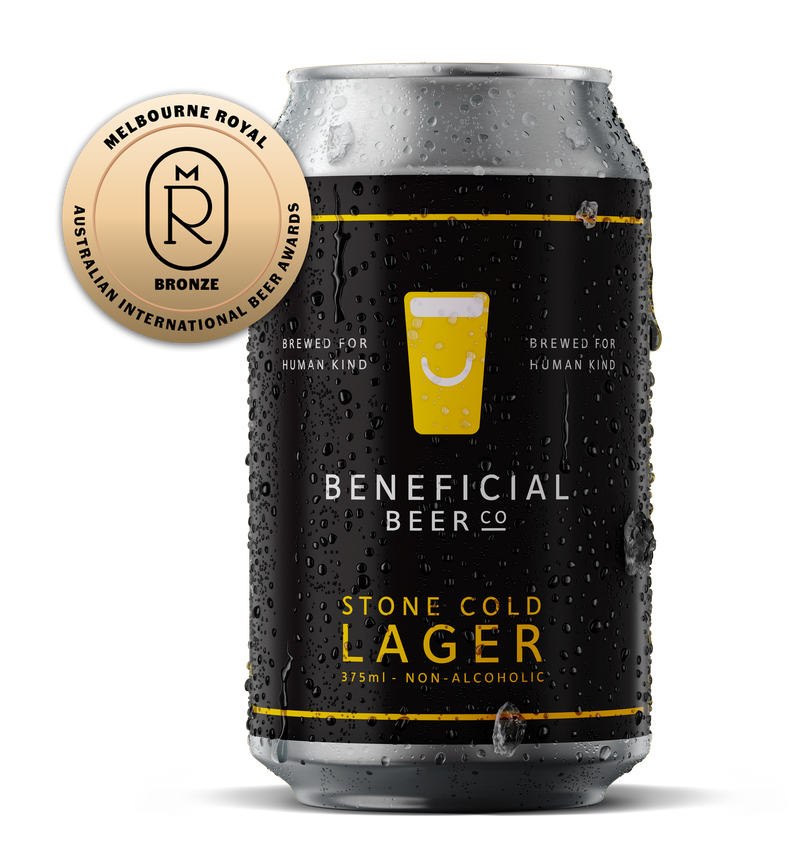 Beneficial Beer Co. Stone Cold Lager  Beer - Non Alcoholic 375mL