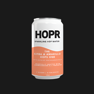 HOPR Sparkling Hop Water - The Citra & Amarillo Hops One Non Alcoholic 375mL