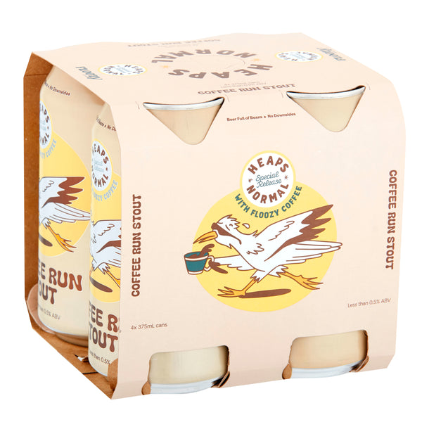 Heaps Normal Coffee Run Stout - Non Alcoholic 375mL