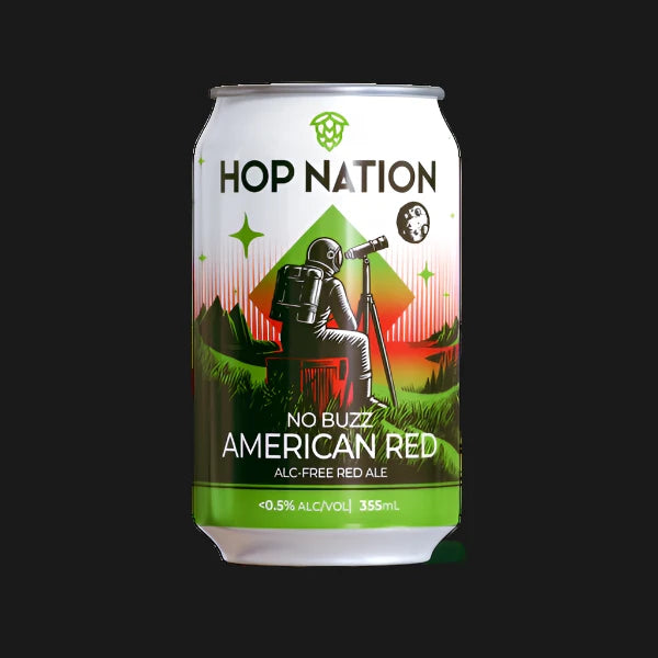 Hops Nation Non Alcoholic No Buzz American Red Ale - Non Alcoholic 355mL