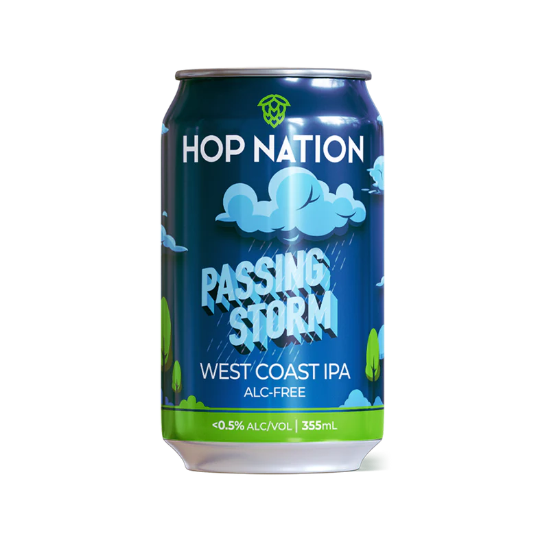 Hops Nation Non Alcoholic Passing Storm West Coast IPA - Non Alcoholic 355mL