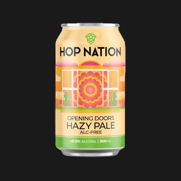 Hops Nation Non Alcoholic Opening Doors Hazy Pale Ale - Non Alcoholic 375mL