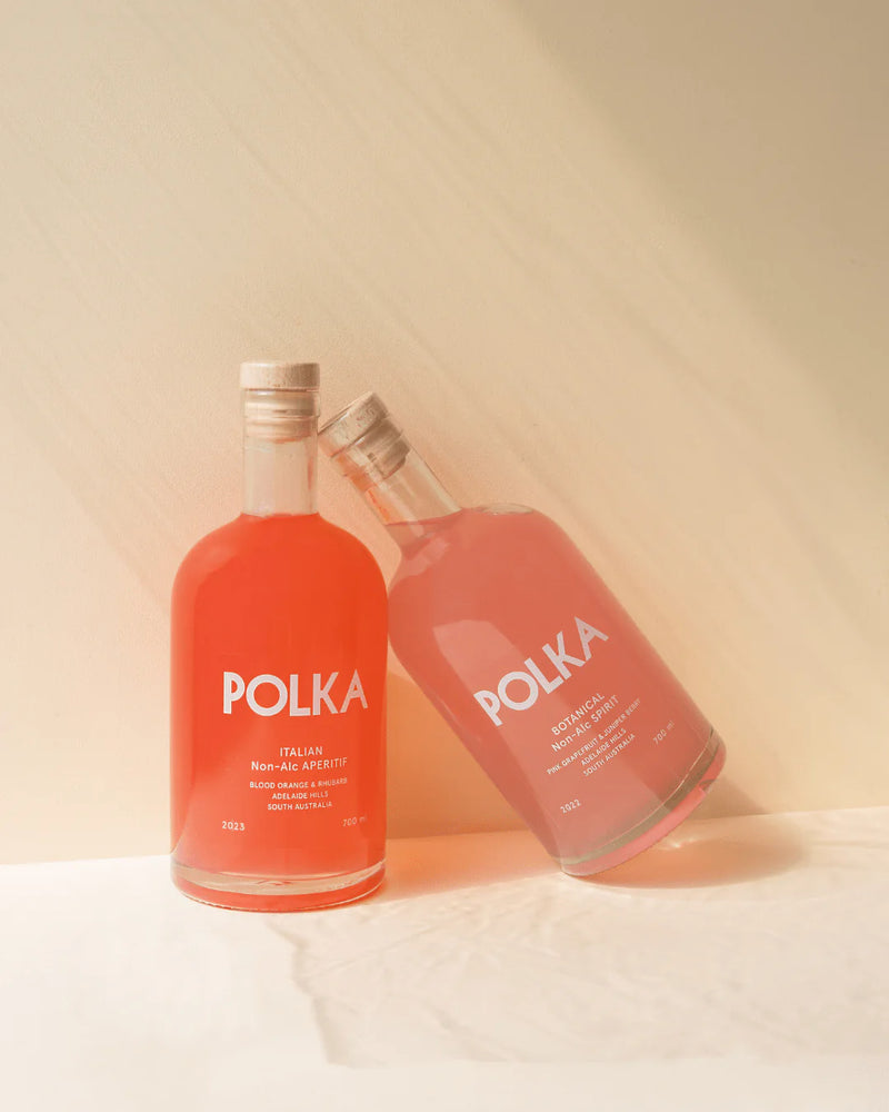 Polka Non Alcoholic Botanical Spirit & Italian Aperitif Bundle -  Non Alcoholic 2x700mL