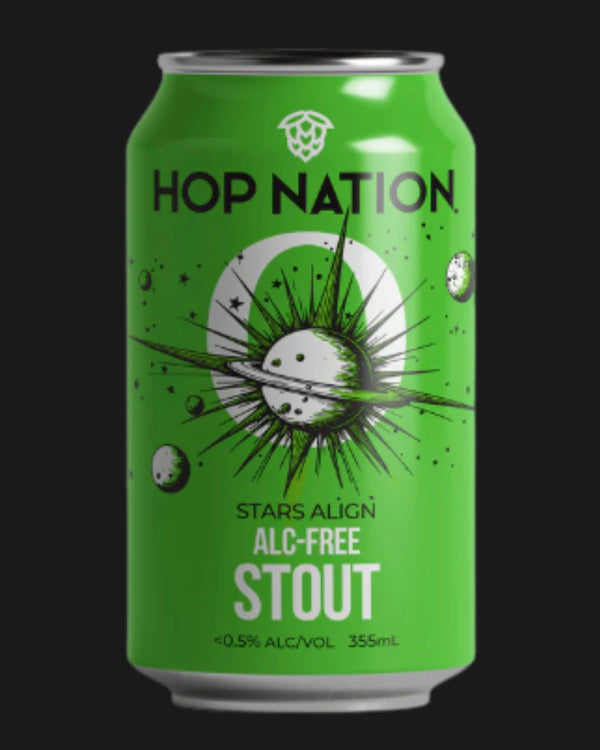 Hop Nation Non Alcoholic Stars Align Stout - Non Alcoholic 375mL