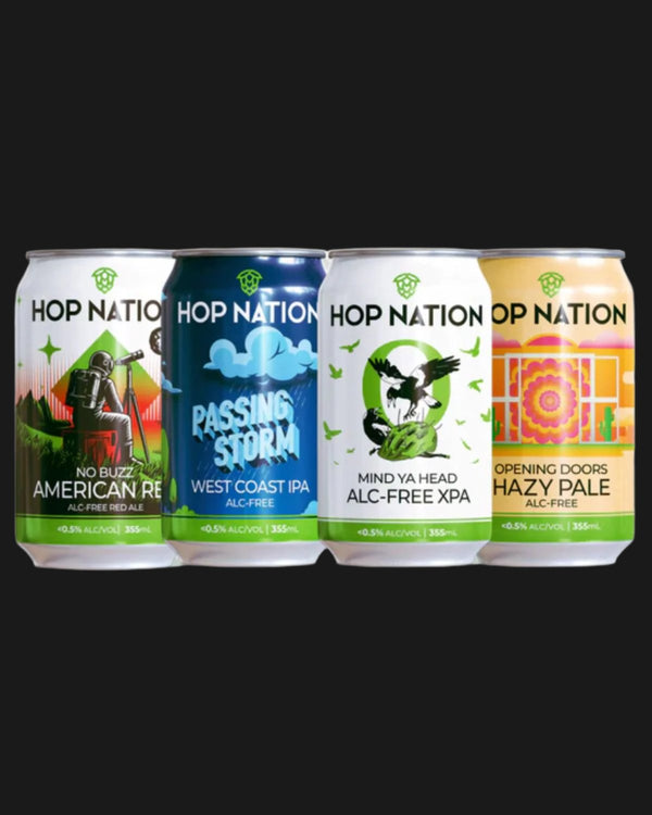 Hops Nation Non Alcoholic Mixed 4 Pack - Non Alcoholic 375mL