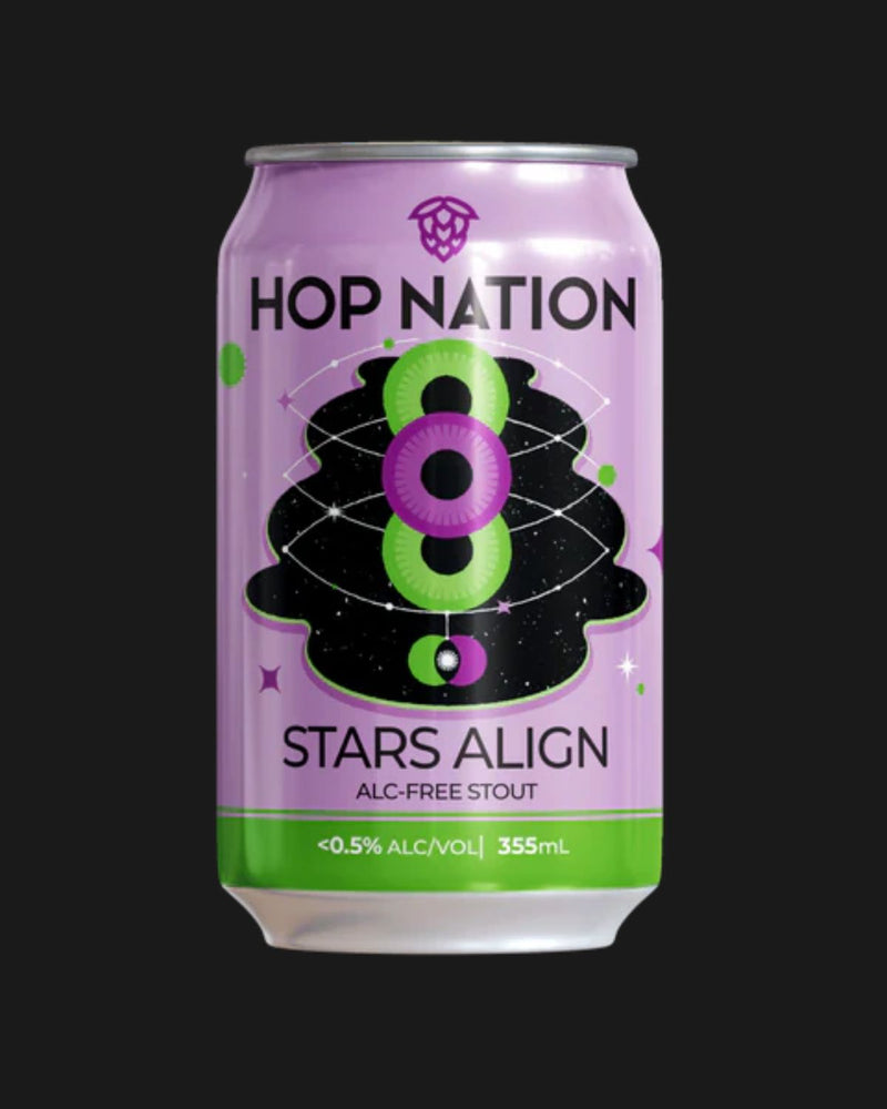 Hop Nation Non Alcoholic Stars Align Stout - Non Alcoholic 375mL