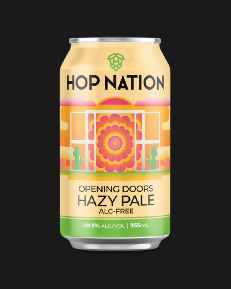 Hop Nation Non Alcoholic Opening Doors Hazy Pale Ale - Non Alcoholic 375mL