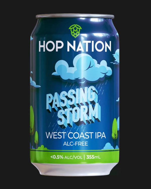 Hop Nation Non Alcoholic Passing Storm West Coast IPA - Non Alcoholic 355mL