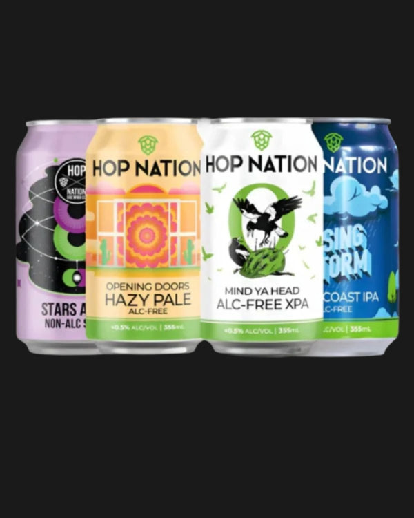 Hops Nation Non Alcoholic Mixed 4 Pack - Non Alcoholic 375mL