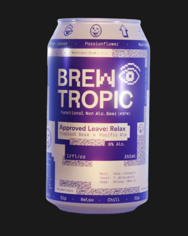 Brewtropic Non Alcoholic Approved Leave Tropical Sour Functional Beer - Non Alcoholic 330mL