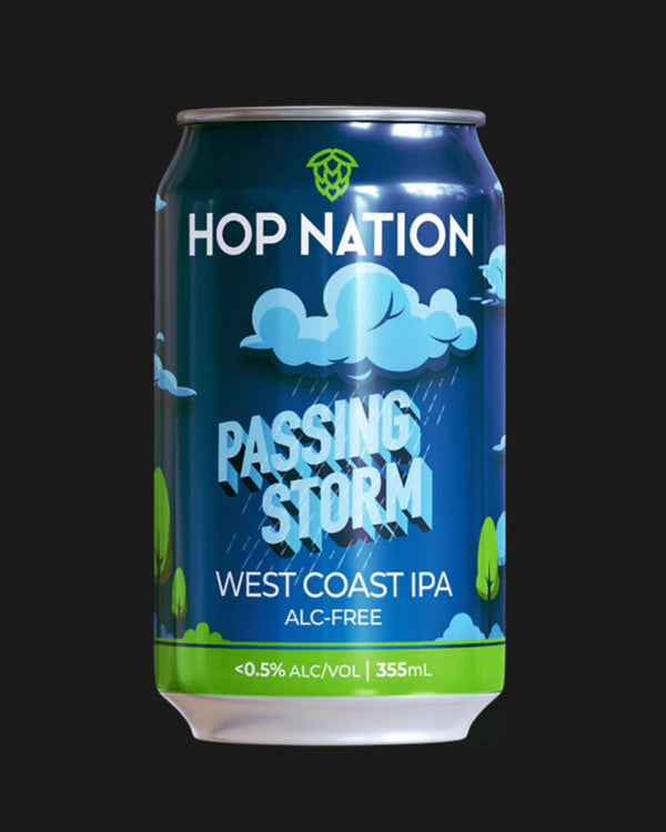 Hop Nation Non Alcoholic Passing Storm West Coast IPA - Non Alcoholic 355mL