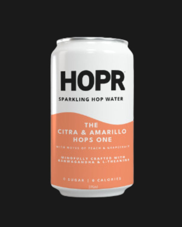 HOPR Non Alcoholic Sparkling Hop Water - The Citra & Amarillo Hops One Non Alcoholic 375mL