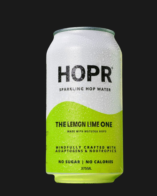 HOPR Non Alcoholic Sparkling Hop Water -  The Lemon Lime One Non Alcoholic 375mL