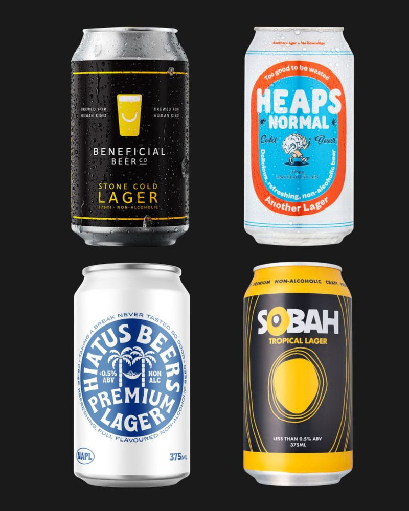 Non Alcoholic Lager Beer Sample Pack - Non Alcoholic 4, 8, 16, 24x375mL