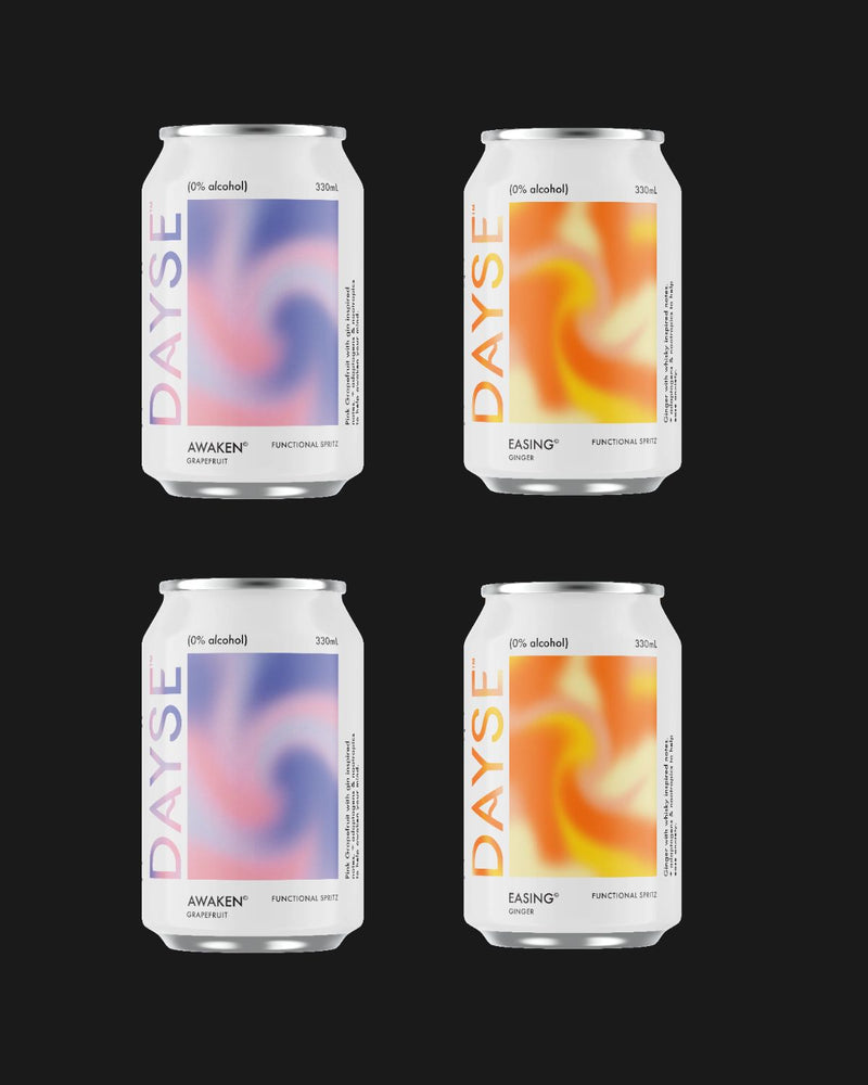 Dayse Non Alcoholic Awaken & Easing Mixed Pack - Non Alcoholic 2, 4, 8, 16, 24x330mL