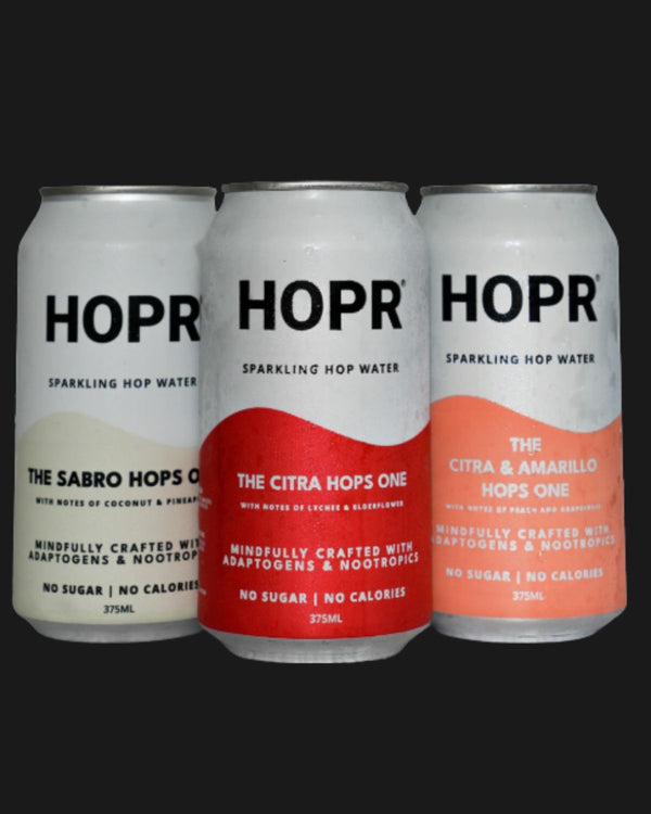 HOPR Non Alcoholic Sparkling Hop Water -  The Hoppy One Non Alcoholic 6, 12, 18, 24x375mL