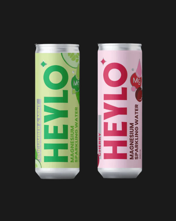 HEYLO Non Alcoholic Magnesium Sparkling Water -  The Mixed Pack Non Alcoholic 2, 4, 8, 16, 24x330mL