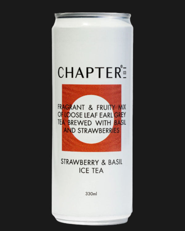 Chapter Tea Non Alcoholic Strawberry & Basil Iced Tea - Non Alcoholic 330mL