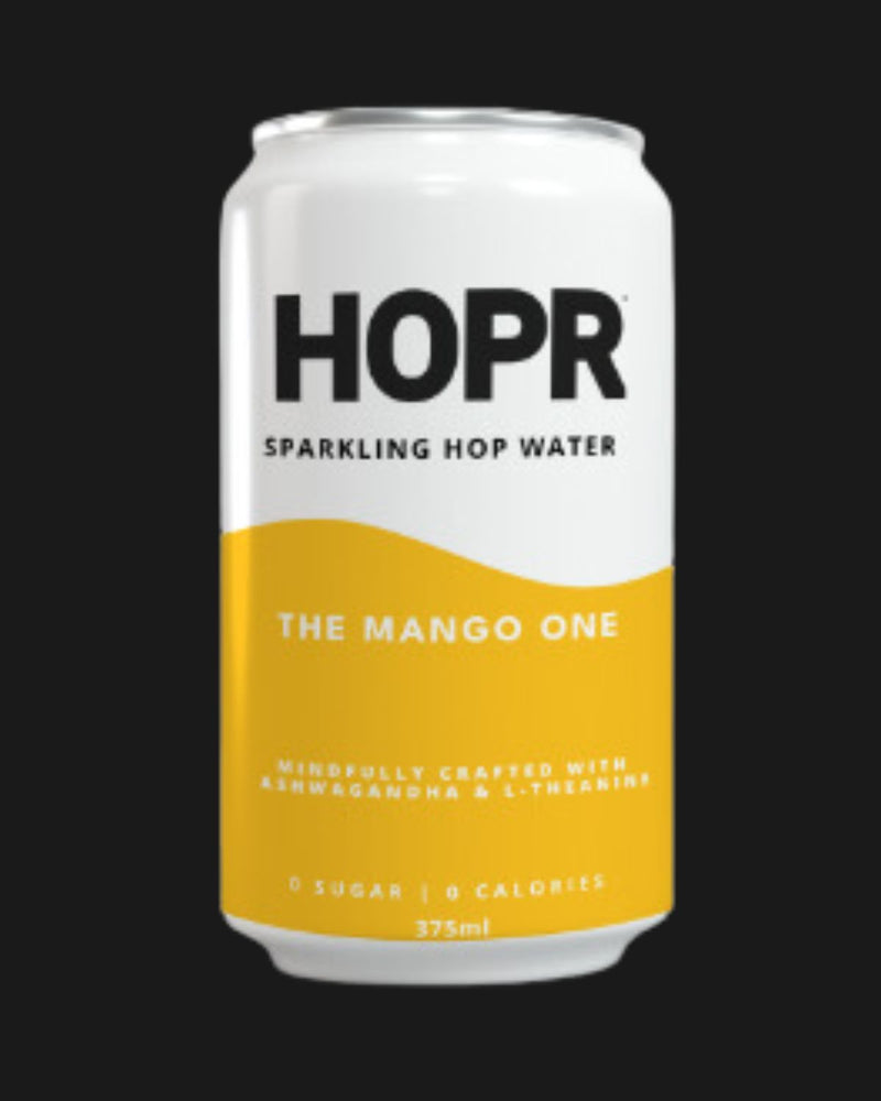 HOPR Non Alcoholic Sparkling Hop Water - The Mango One Non Alcoholic 375mL