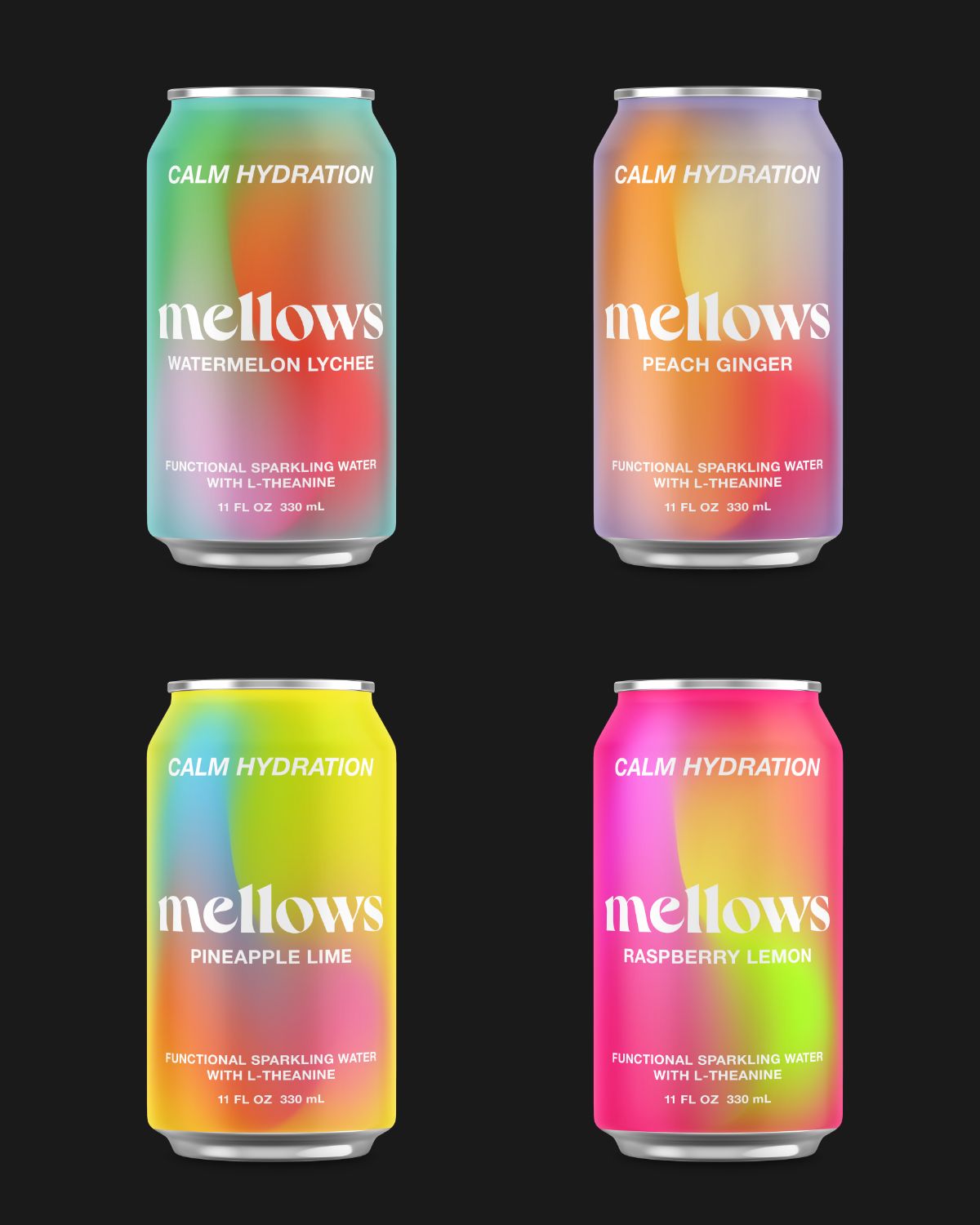 MELLOWS Calm Hydration Mixed 4 Pack - 330mL