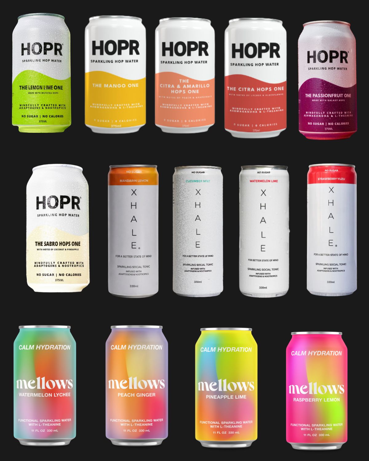 HOPR, XHALE & MELLOWS Mixed 14 Pack - 330 -375mL