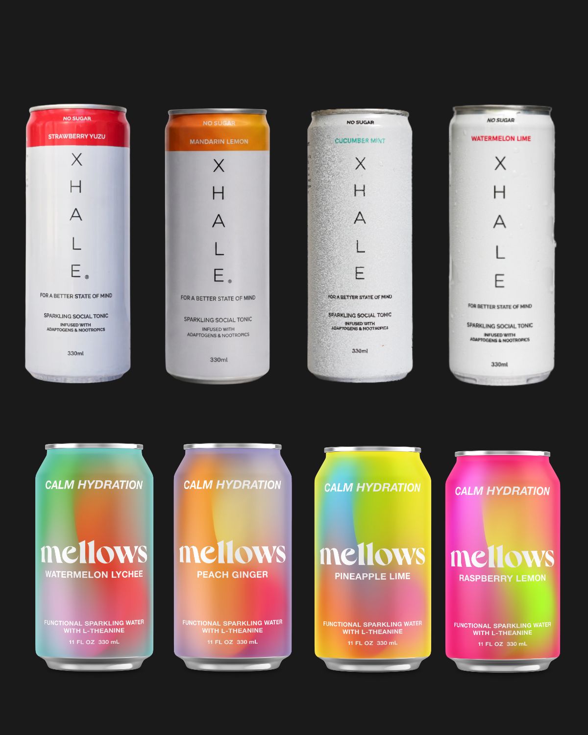 XHALE & MELLOWS Mixed 8 Pack - 330 -375mL