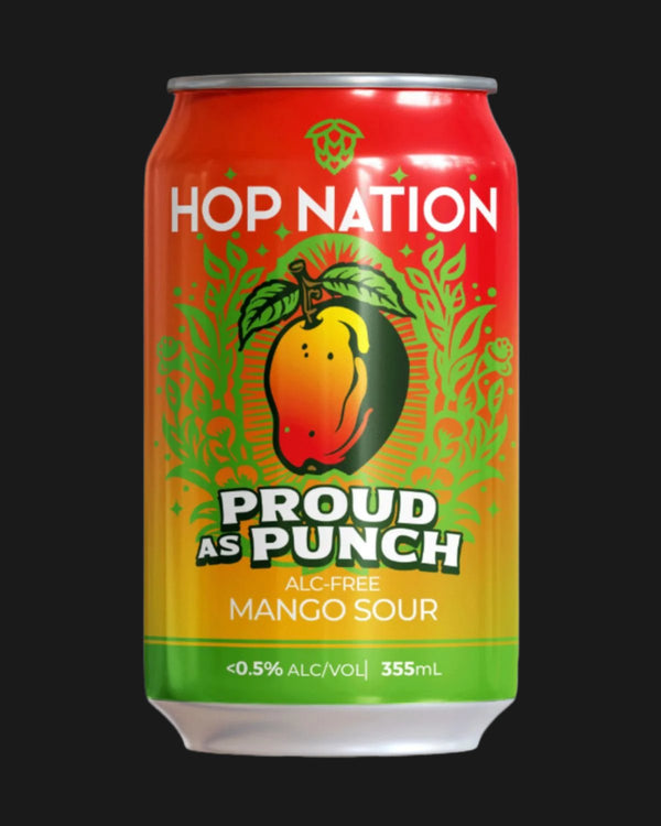 Hop Nation Non Alcoholic Proud as Punch Non-Alc Mango Sour Beer - Non Alcoholic 355mL