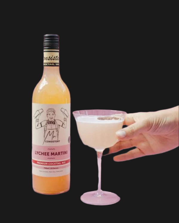 Mr Consistent Non Alcoholic  Lychee Martini Cocktail Mixer- Non Alcoholic 750mL