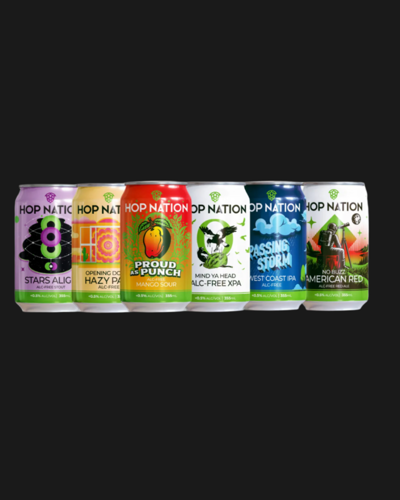 Hop Nation Non Alcoholic Mixed Case - Non Alcoholic 6, 12, 24x375mL