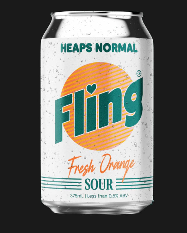 Heaps Normal Non Alcoholic Fling Orange Sour - Non Alcoholic 24x375mL