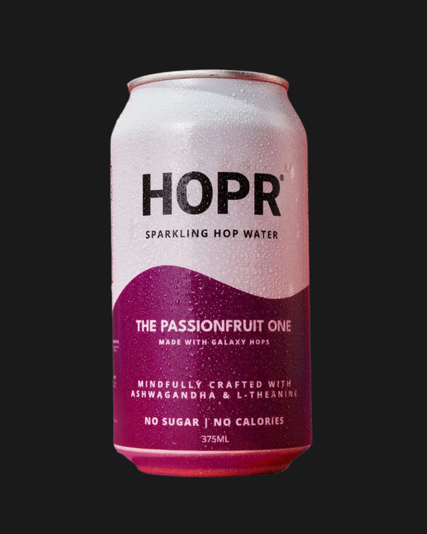 HOPR Non Alcoholic Sparkling Hop Water -  The Passionfruit One Non Alcoholic 375mL