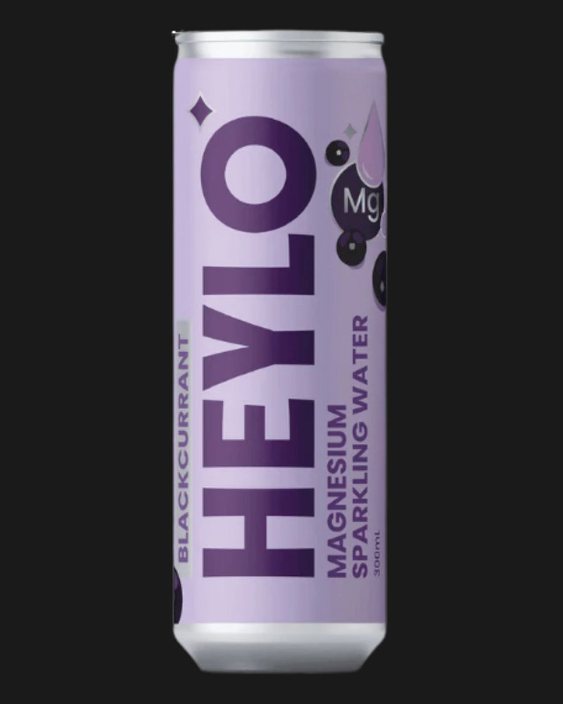 HEYLO Non Alcoholic Magnesium Sparkling Water - Focus Blackcurrant 300mL