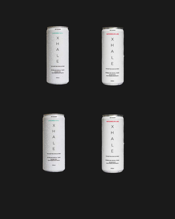 XHALE Non Alcoholic Sparkling Social Tonic - The Ultimate Mixed One Non Alcoholic 2, 4, 24x330mL