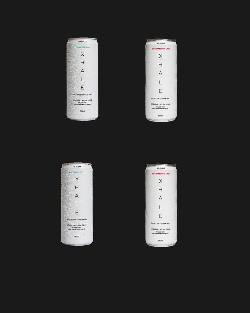 XHALE Non Alcoholic Sparkling Social Tonic - The Ultimate Mixed One Non Alcoholic 2, 4, 24x330mL