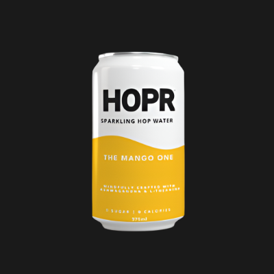 HOPR Sparkling Hop Water - The Mango One Non Alcoholic 375mL